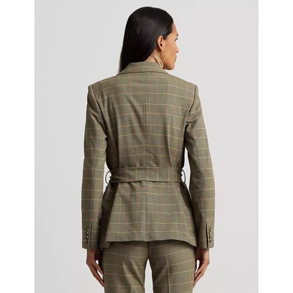 NWT Lauren Ralph Lauren Plaid Checkered Blazer Women's Size 10 Business Chic - Picture 3 of 9